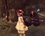 La Fillette au Canard - 阿尔弗雷德·史蒂文斯